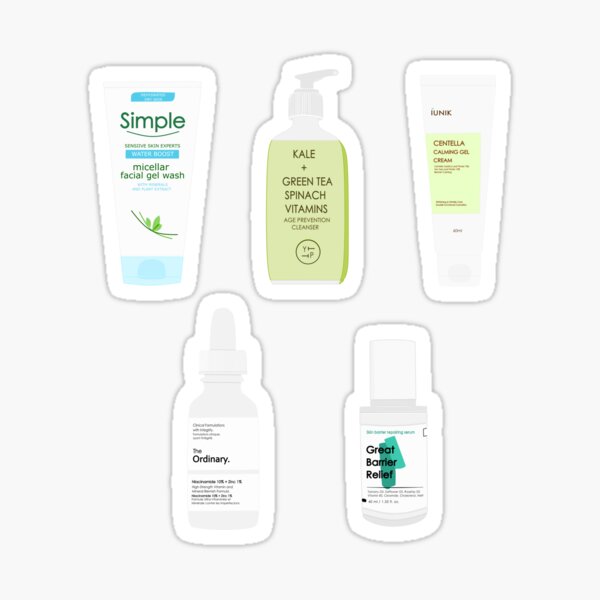 The Ordinary Skincare Stickers Cute Aesthetic Waterproof 