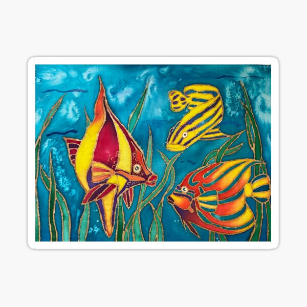 Tropical Fish Batik Sticker