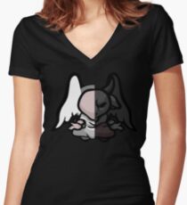 The Binding Of Isaac - Demon Angel Statue Women's Fitted V-Neck T-Shirt