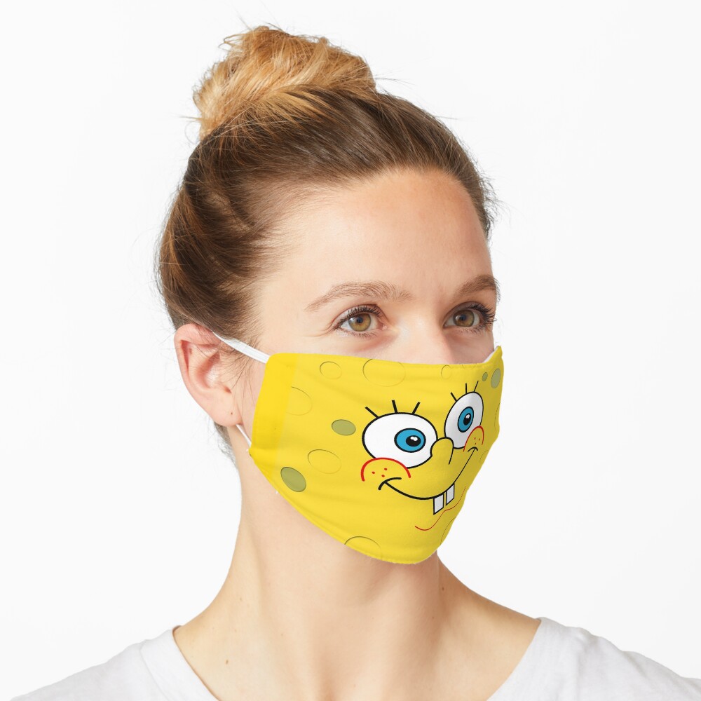 Download Spongebob Yellow Character Mask By Umeimages Redbubble PSD Mockup Templates