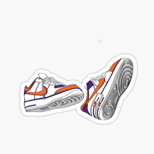 clemson university sneakers Sticker