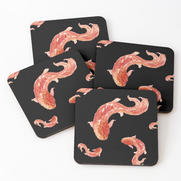 Item preview, Orange Koi Black Background designed and sold by Babyboulay.