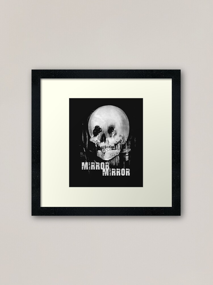 Optical Illusion Vanity Or Skull Look Close Salon Hair Stylist Mirror Mirror Mandela Effect Gothic Vintage 101 Framed Art Print By Hispanicworld Redbubble