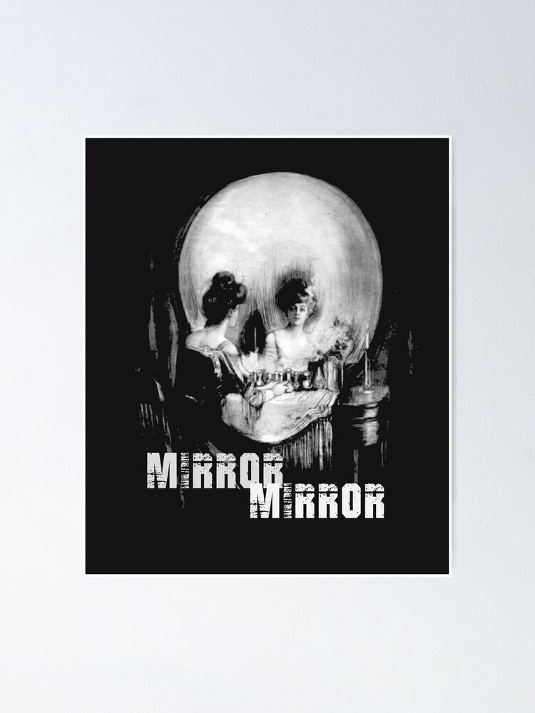 " Optical illusion Vanity or Skull Look Close Salon Hair Stylist Mirror