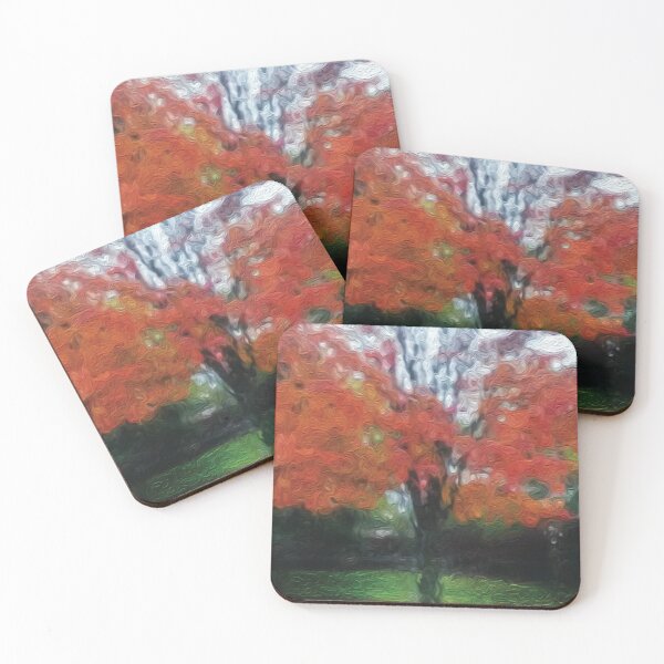 Item preview, Fiery Maple Tree in Oil Painting Style designed and sold by Deborah Goschy.