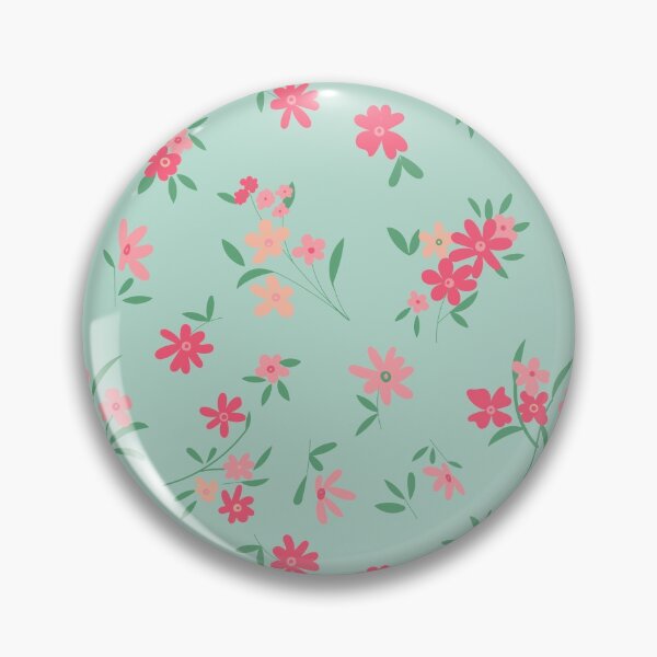 Item preview, Teal & Pink Ditsy Floral designed and sold by StudioPosies.
