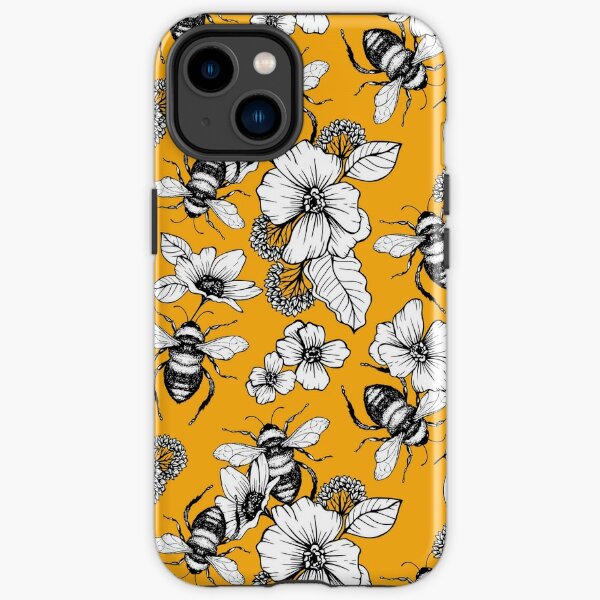 Vintage Honey Bee Seamless Pattern iPhone Tough Case