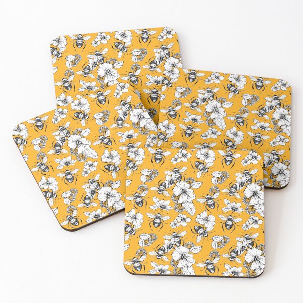 Item preview, Vintage Honey Bee Seamless Pattern designed and sold by meghanmarie.