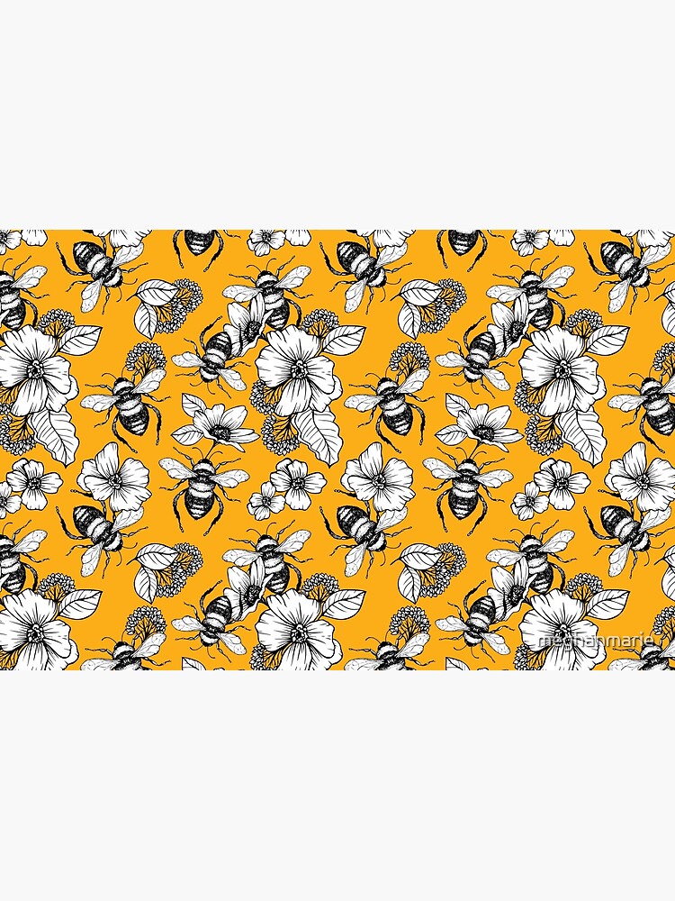 Thumbnail 4 of 4, Zipper Pouch, Vintage Honey Bee Seamless Pattern designed and sold by meghanmarie.