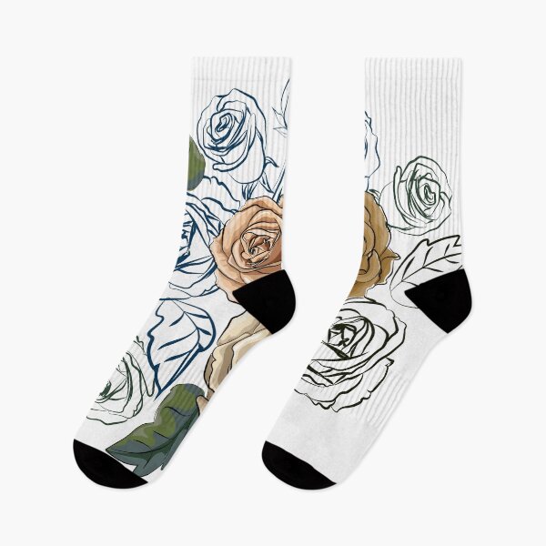 Item preview, Roses bouquet retro flower style with rose  line art  designed and sold by WeeraS.