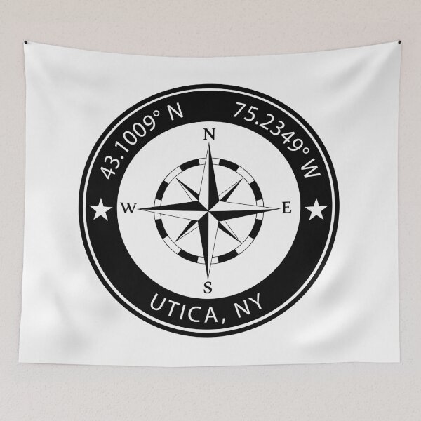 Item preview, Utica, New York Geographical Coordinates designed and sold by TeeOhGraphics.