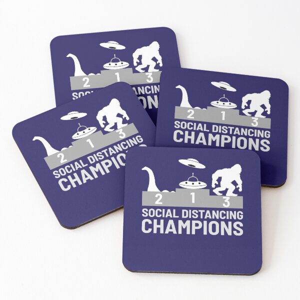 Item preview, Social Distancing Champions Bigfoot UFO Nessie Funny Gift designed and sold by peter2art.