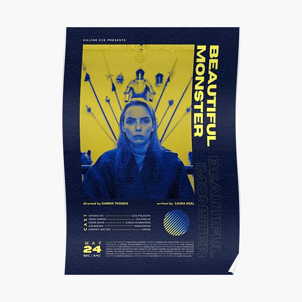 Killing Eve x Villanelle Beautiful Monster Póster