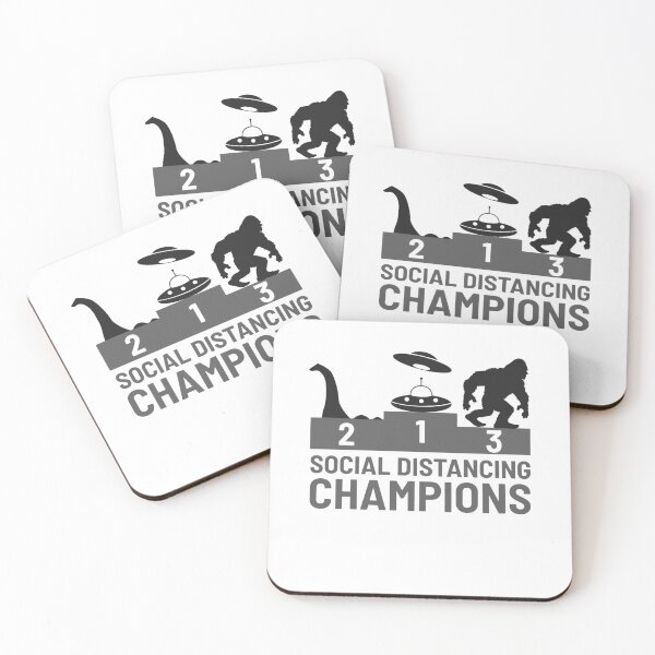 Item preview, Social Distancing Champions Bigfoot UFO Nessie Funny Gift designed and sold by peter2art.