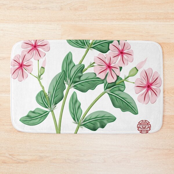 Item preview, Chinese ink painting - branch with pink flower branch art print designed and sold by Kallandra.