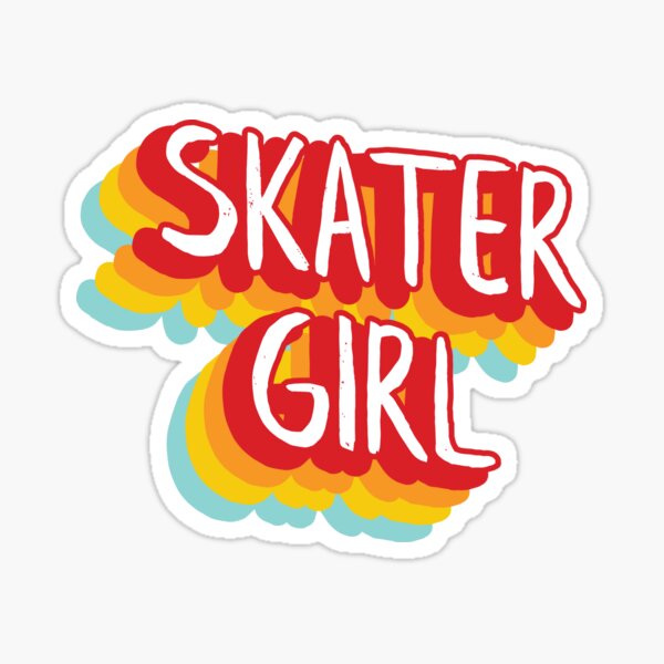 "Skater Girl" Sticker for Sale by BuiceJox Redbubble
