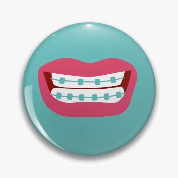 Item preview, Woman smiling with teeth braces  designed and sold by marufemia.