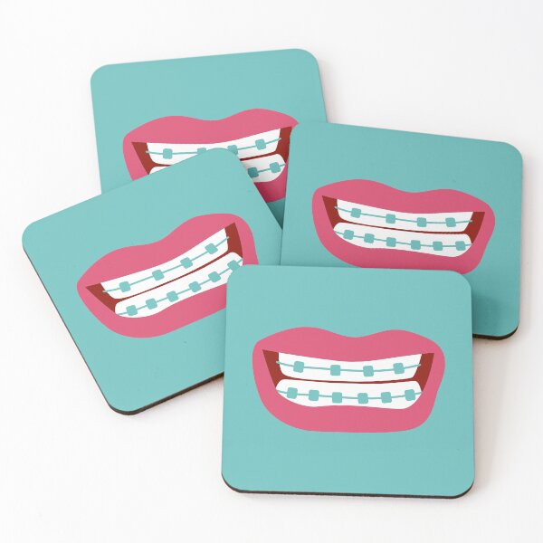 Item preview, Woman smiling with teeth braces  designed and sold by marufemia.