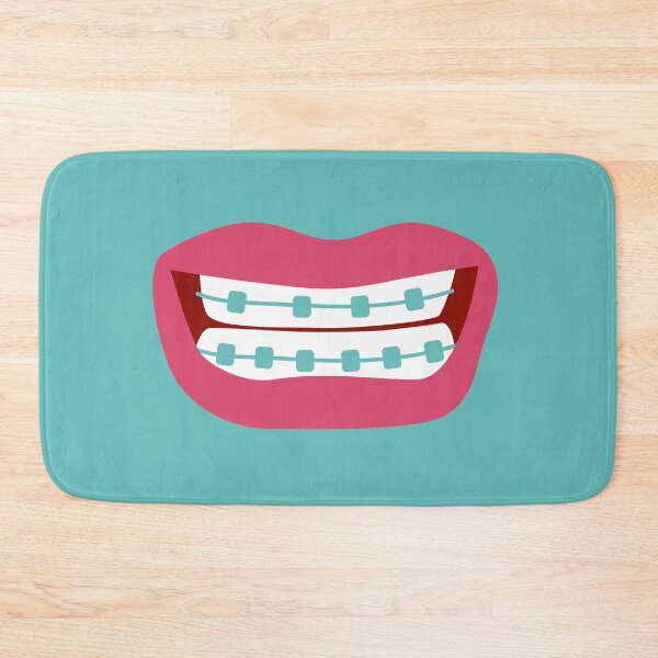Item preview, Woman smiling with teeth braces  designed and sold by marufemia.