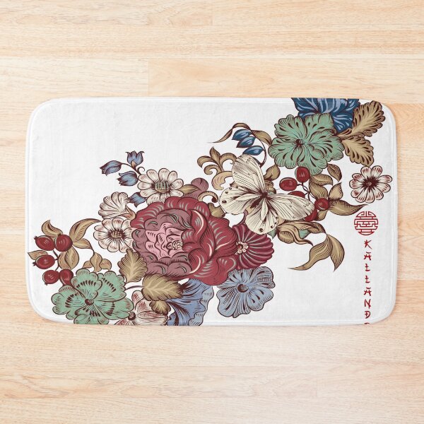 Item preview, Chinese art print - red roses flower branch with flowers designed and sold by Kallandra.