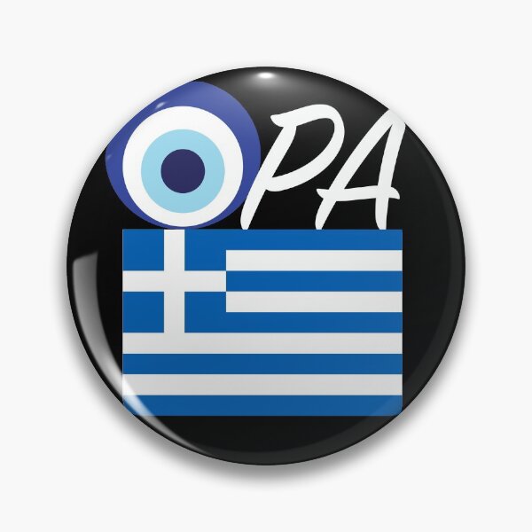 Artikelvorschau, Griechische Flagge Opa Evil Eye entworfen und verkauft von Rustic Valley Studio.