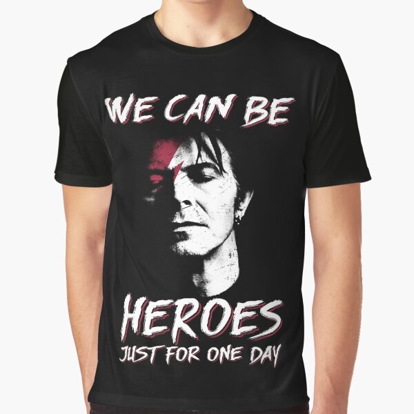 Podemos ser héroes regalo de la camisa de David Bowie fumar para fanáticos y amantes regalo vintage Camiseta gráfica