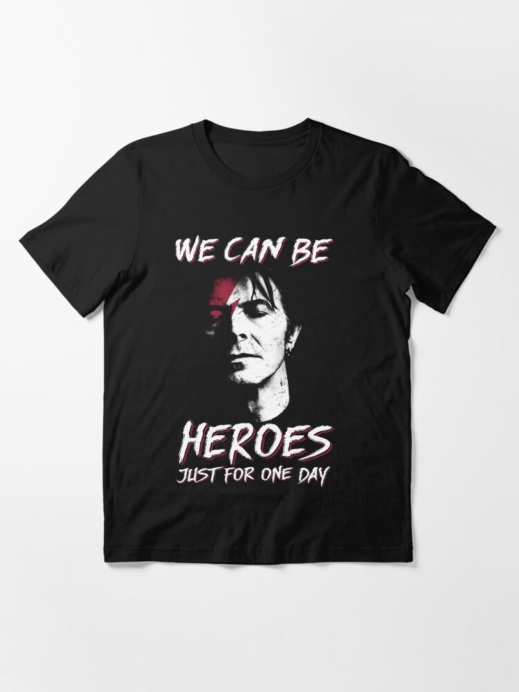 Alternate view of We can be heroes david shirt bowie smoking gift for fans and lovers vintage gift Essential T-Shirt