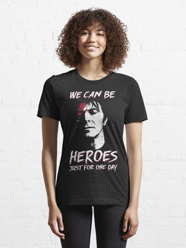Alternate view of We can be heroes david shirt bowie smoking gift for fans and lovers vintage gift Essential T-Shirt