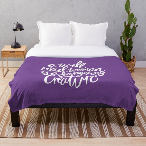 Item preview, Well Read Woman - Feminist Nerd Girl Quote - White Purple designed and sold by Kit Cronk.