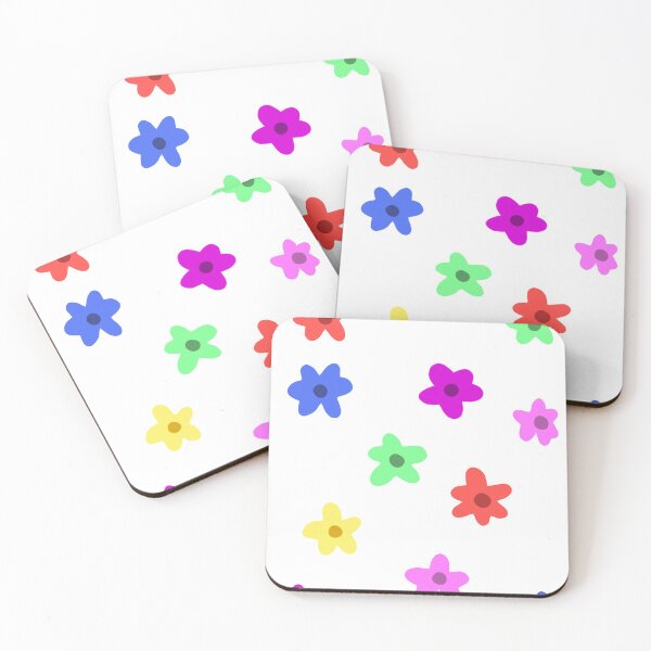 Item preview, Neon flowers with white background designed and sold by Mags Farrell.