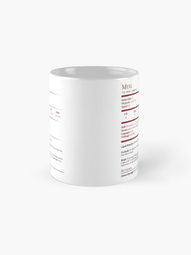 Alternate view of Dungeons and Dragons Stat Coffee Mug