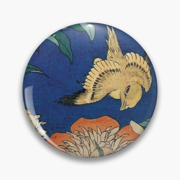 Item preview, Katsushika Hokusai | Canary and Peony designed and sold by badguyduh.