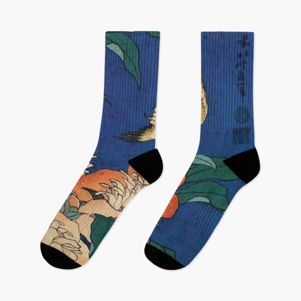 Item preview, Katsushika Hokusai | Canary and Peony designed and sold by badguyduh.