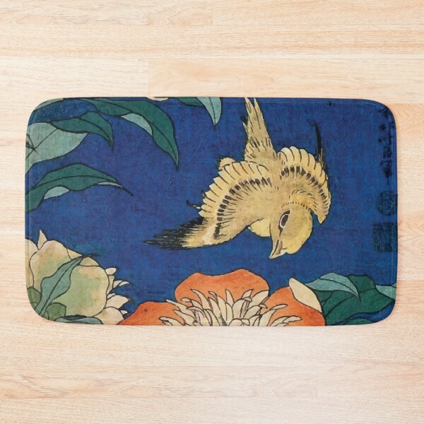 Item preview, Katsushika Hokusai | Canary and Peony designed and sold by badguyduh.