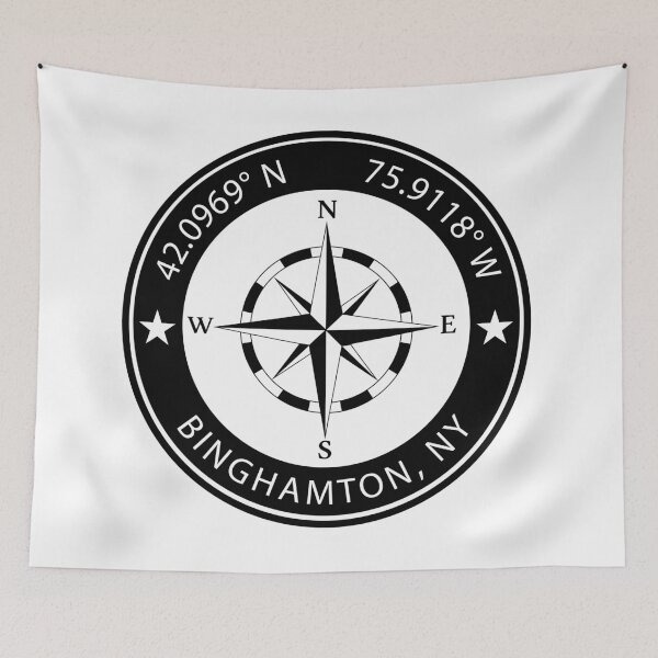 Item preview, Binghamton, New York Geographical Coordinates designed and sold by TeeOhGraphics.