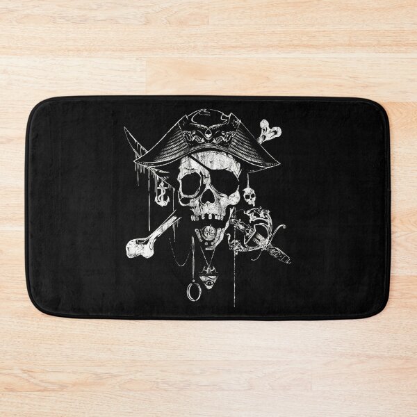 Item preview, Pirate Skull Sword and Bones Jolly Roger Distressed Graphic designed and sold by SpookshowDesign.
