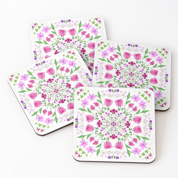 Item preview, Delicate Floral Mandala on White Background  designed and sold by MamaODea.