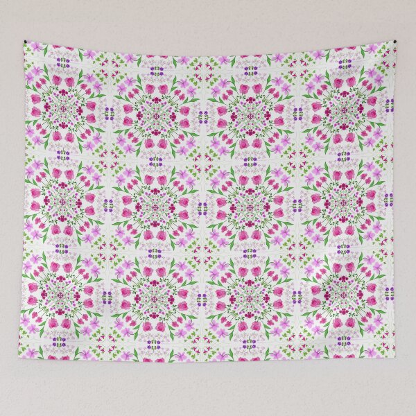 Item preview, Delicate Floral Mandala on White Background  designed and sold by MamaODea.
