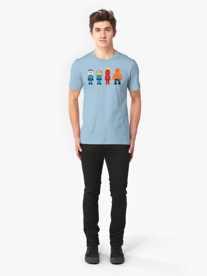 Alternate view of Super Heroes 5 - The Fantastics Slim Fit T-Shirt