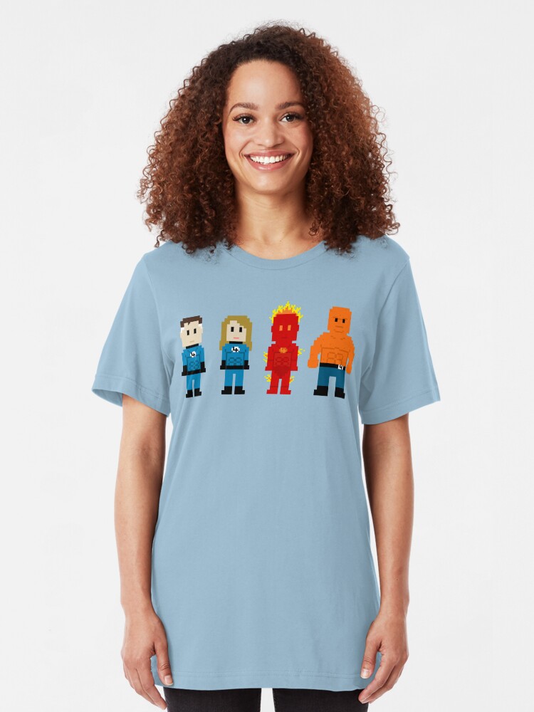Alternate view of Super Heroes 5 - The Fantastics Slim Fit T-Shirt
