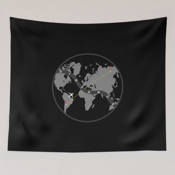 Item preview, Social Distancing World Design Black designed and sold by mistergoodiez.