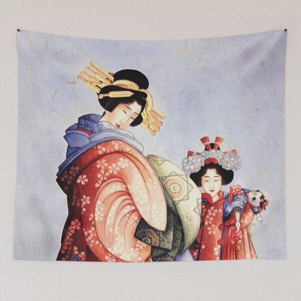 Item preview, Katsushika Hokusai | Oiran and Kamuro designed and sold by badguyduh.