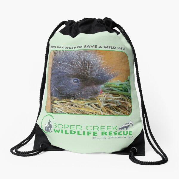 Baby Chewy - This bag helped SAVE a WILD life! Drawstring Bag