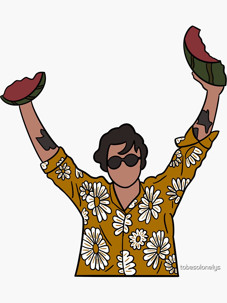 Harry Styles Watermelon Sugar Sticker By Tobesolonelys Redbubble 3125