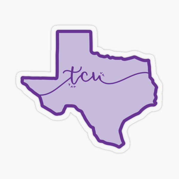 TCU Transparent Sticker