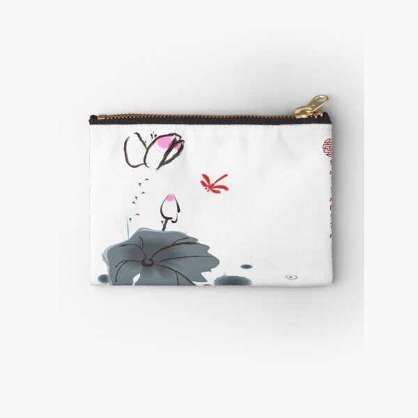 Item preview, Chinese ink painting - lotus water lilies with butterfly designed and sold by Kallandra.