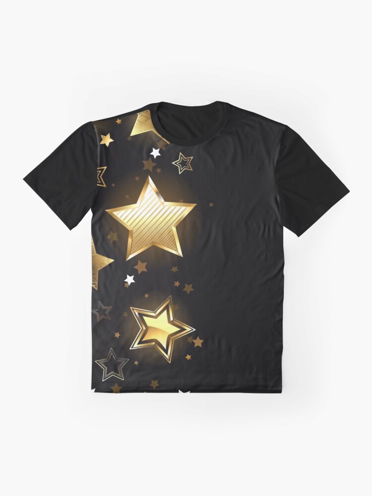 ★Golden ★スター コレクション ブラック スター Tシャツ Black Star Collection T-shirt with contrasting white logo