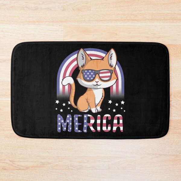 Item preview, Merica Cat USA Pride American Flag Rainbow designed and sold by fatamyfan1.