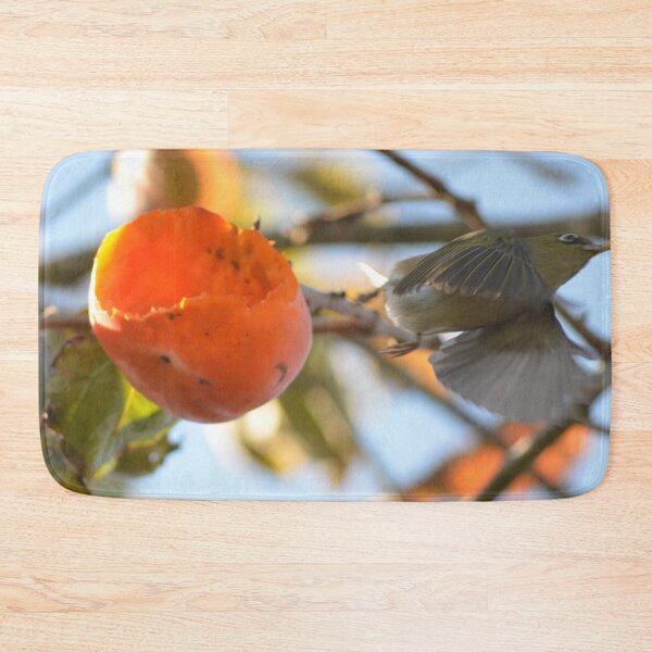 Item preview, Caught in the act- Silvereye in flight- New Zealand Birds designed and sold by lizdomett.