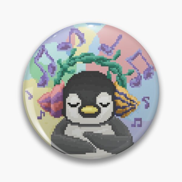Item preview, Pixelated Little Cute Pinguin Listening to Music designed and sold by HopeDetour.